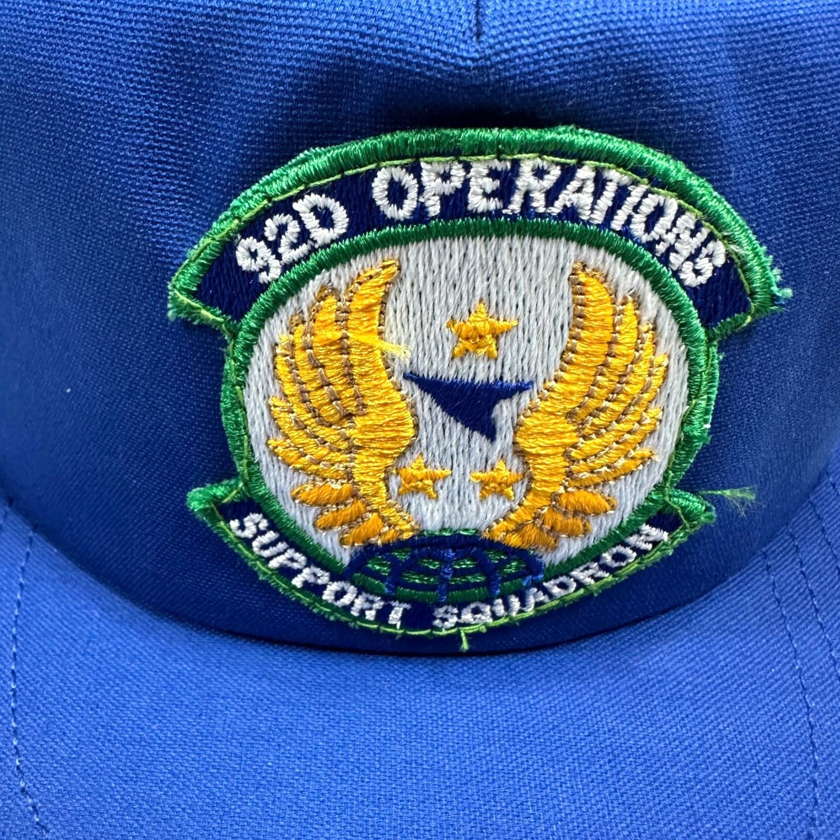 Bally USAF Ball Cap Blue Snapback One Size Ball Cap Men USAF Military 92D Operations Support Squadron Blue Snapback One Size Size ONE SIZE - 2 Thumbnail