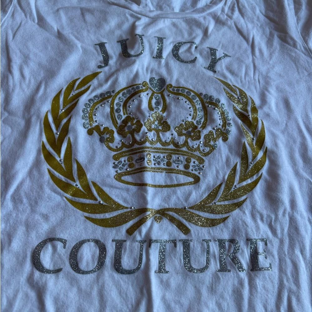 Juicy Couture Jeans Juicy Couture White and Gold T-Shirt Size XL / US 12-14 / IT 48-50 - 2 Thumbnail