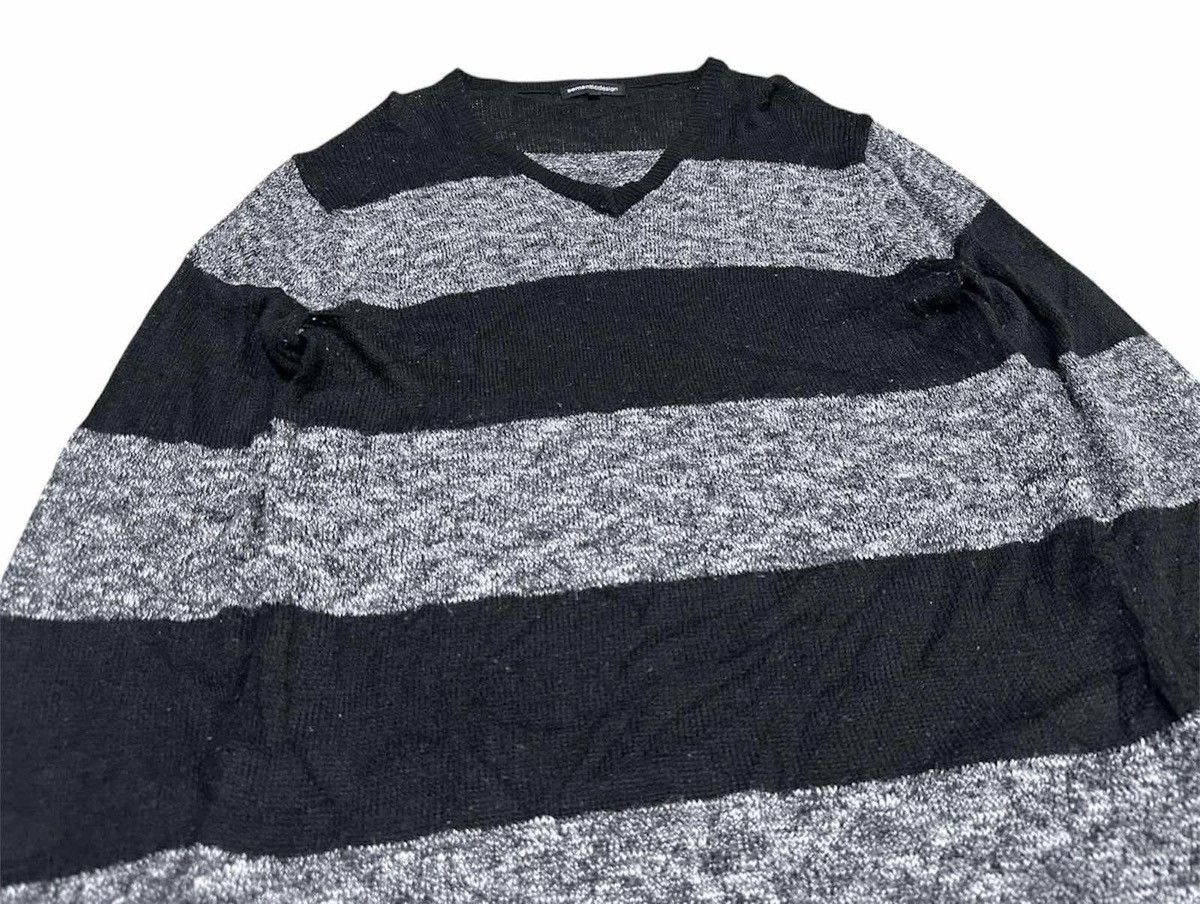 Japanese Brand 🔥Y2K Vintage Semantic Designs Striped Mohair Knit Sweater Size US L / EU 52-54 / 3 - 2 Thumbnail