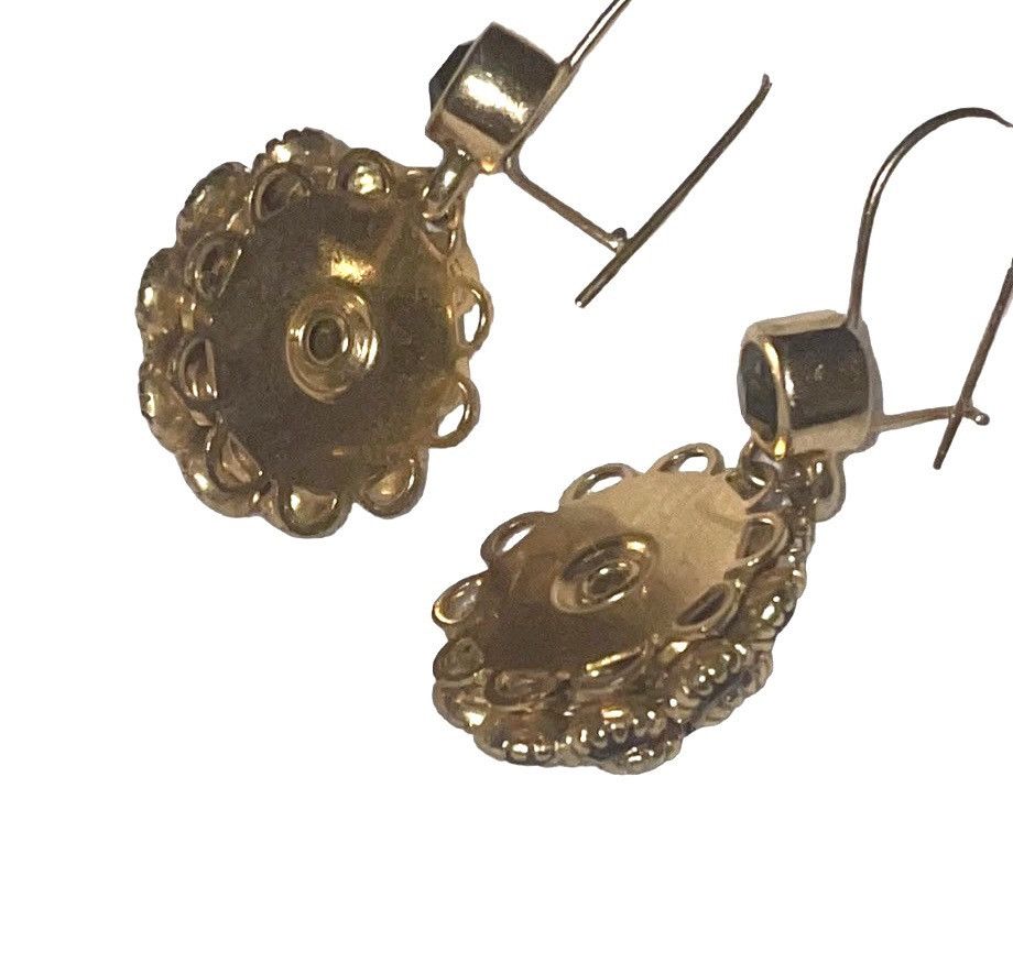 Vintage Estate “Sorrelli” Black Onyx Dome Vintage Earrings Size ONE SIZE - 3 Thumbnail