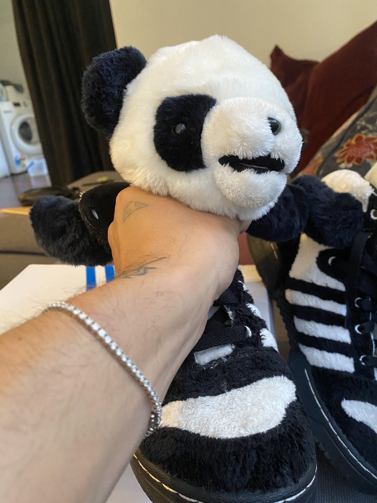 Adidas  Jeremy Scott Jeremy Scott x Adidas Panda Sneakers | Grailed