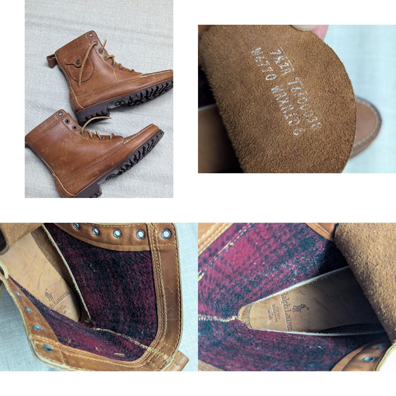 Ralph Lauren VINTAGE Ralph Lauren boots Hunting Womens AA 7.5 Brown Leather Vibram moccasin maine Russell Moccasin US Made Size US 8 / IT 38 - 8 Thumbnail
