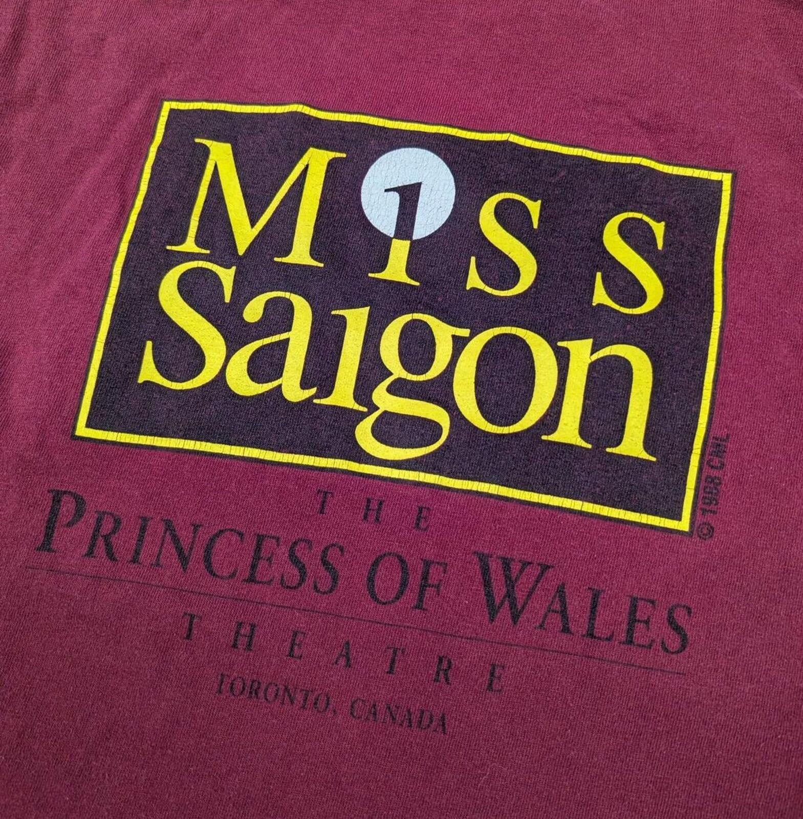 Fruit Of The Loom Vintage 1988 Miss Saigon Toronto Theater Performace T-shirt Size US L / EU 52-54 / 3 - 5 Thumbnail