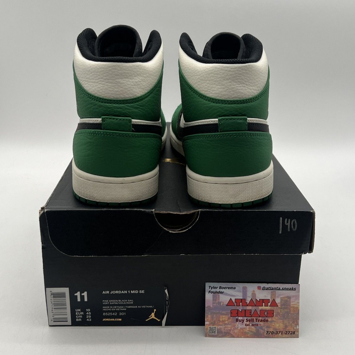 Nike Air Jordan 1 Mid pine green Size US 11 / EU 44 - 3 Thumbnail