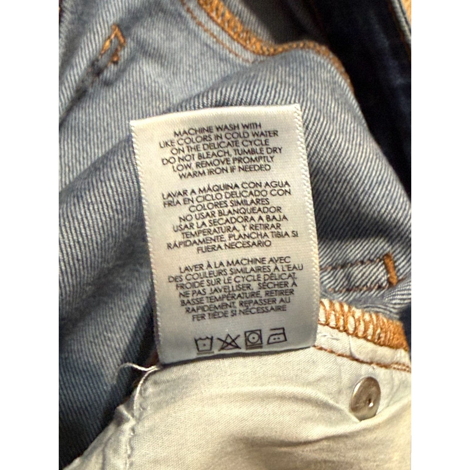 Vintage Cabi Jeans Women's Size 10 Blue Denim Curvy Skinny Jeans High Rise Distressed Slim Fitted Leg Denim Jeans Womens Mens? Size 32" / US 10 / IT 46 - 5 Thumbnail