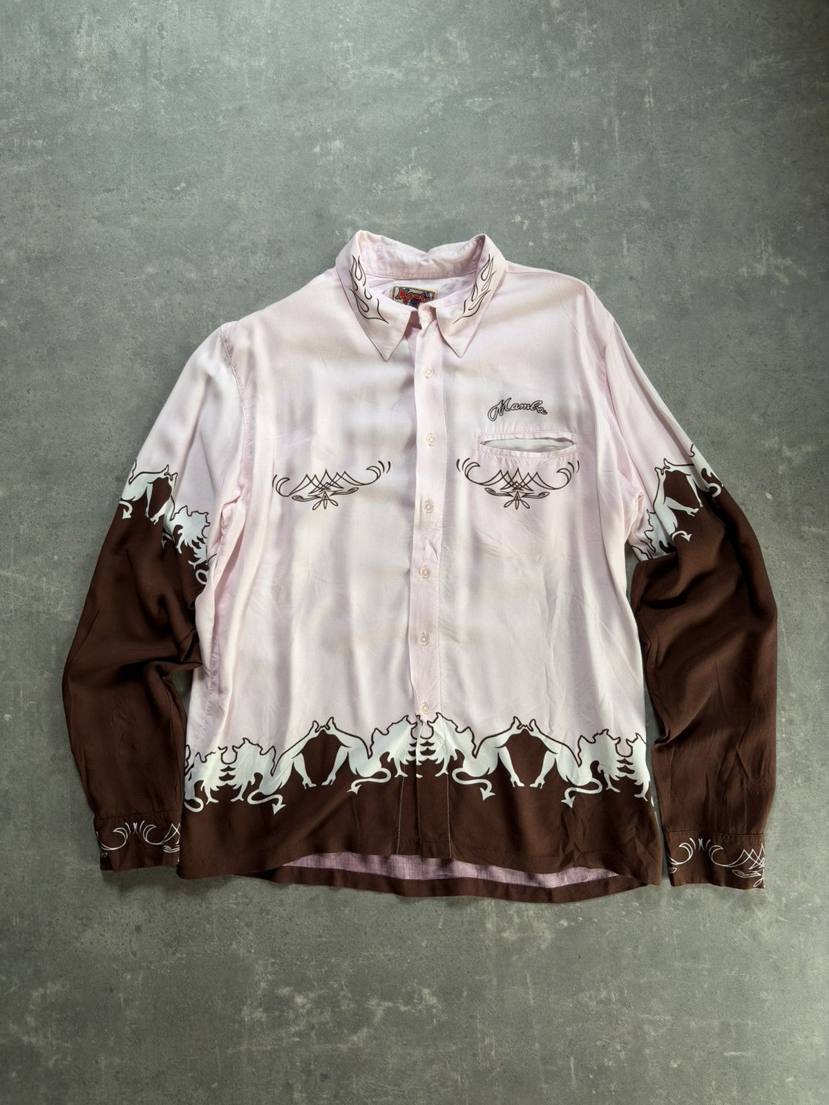 Mambo Mambo Long Sleeve Printed Devil Woman Cowboy Western Shirt L Size US L / EU 52-54 / 3 - 1 Thumbnail
