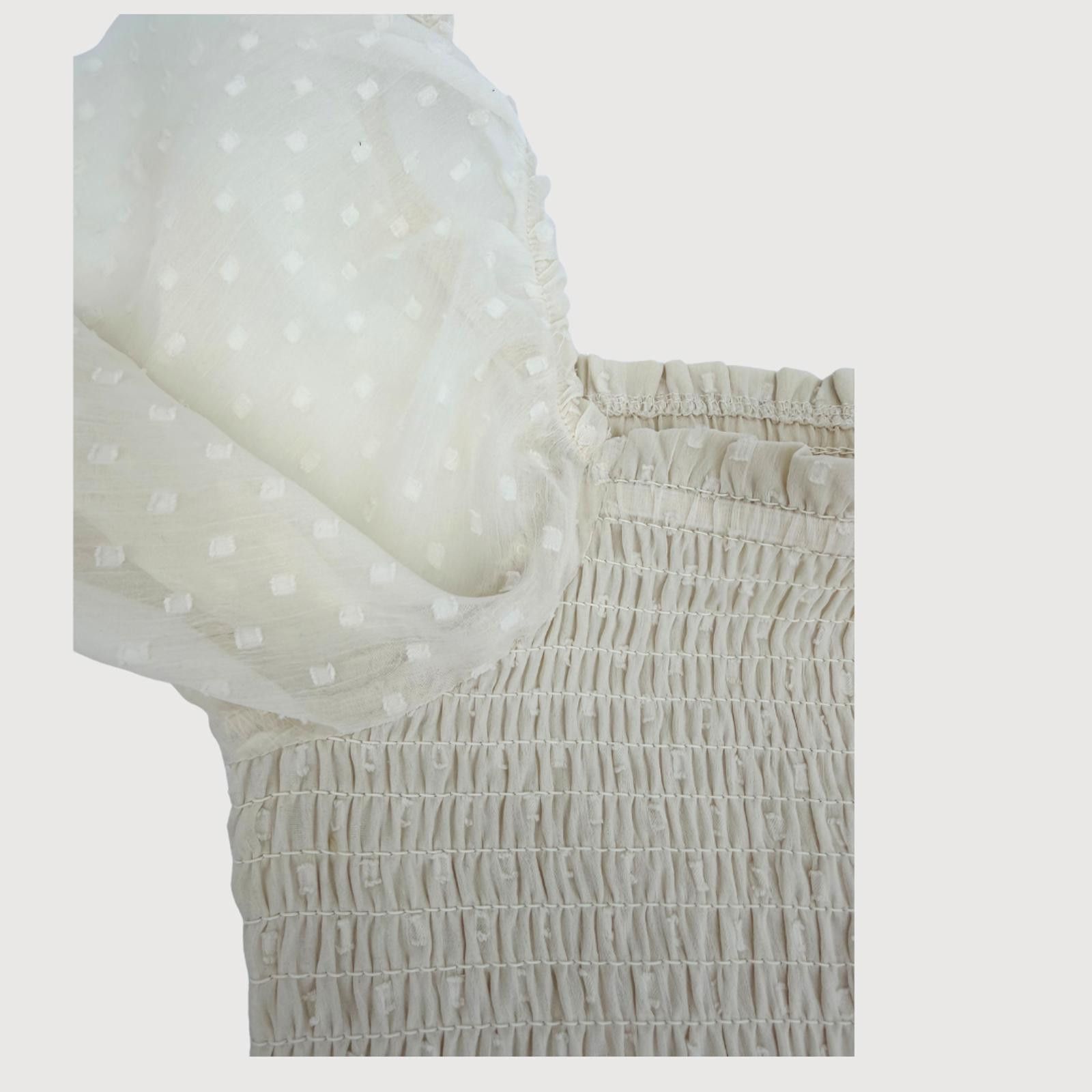Other Patrons of Peace Smocked Maxi Dress Ivory Cottagecore M Size M / US 6-8 / IT 42-44 - 9 Thumbnail