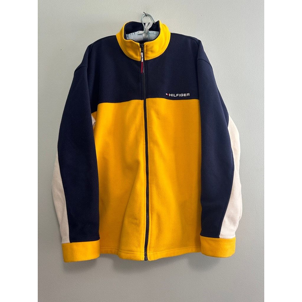 Tommy Hilfiger Vintage Y2K Tommy Hilfiger yellow fleece full zip jacket Size US XL / EU 56 / 4 - 2 Thumbnail