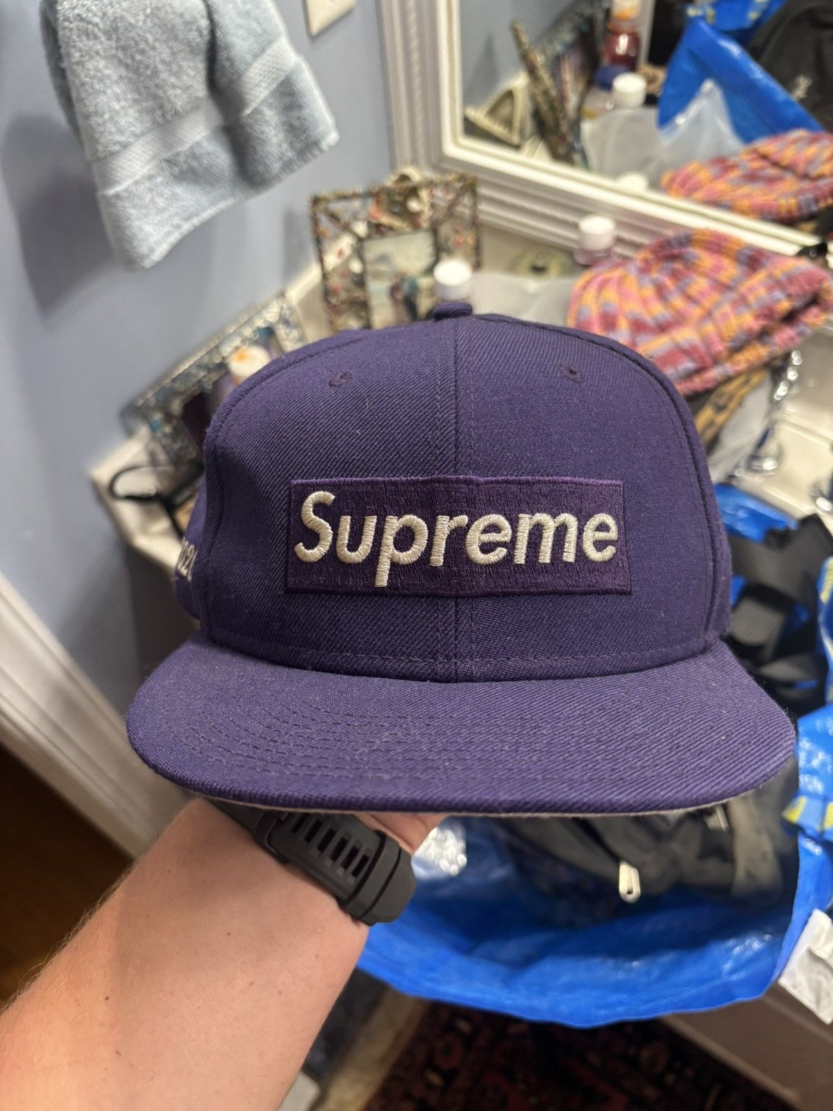 Supreme SUPREME $1M metallic box logo hat Size 44 - 1 Thumbnail