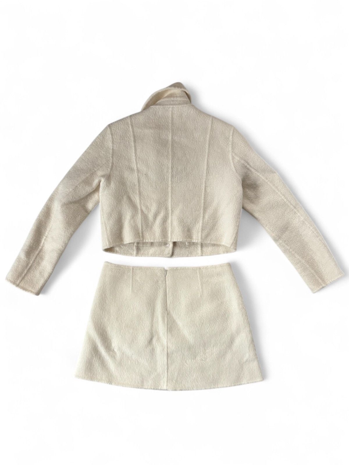 LoveShackFancy LoveShackFrancy Wool Cashmere Suit Blazer Skirt Size XS / US 0-2 / IT 36-38 - 2 Thumbnail