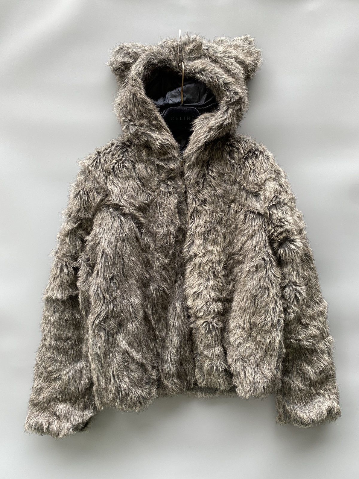 Ne-Net Ne-net Faux Fur Bear Ear Zip Hoodie Size US S / EU 44-46 / 1 - 1 Thumbnail
