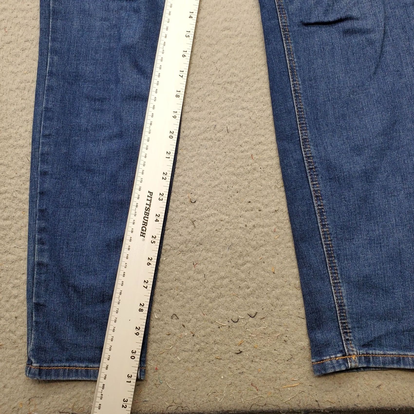 Vintage ELOQUII Skinny Jeans Womens 18 Blue Denim Stretch Distressed 5-Pocket Jeans Size 40" / US 18 - 4 Thumbnail
