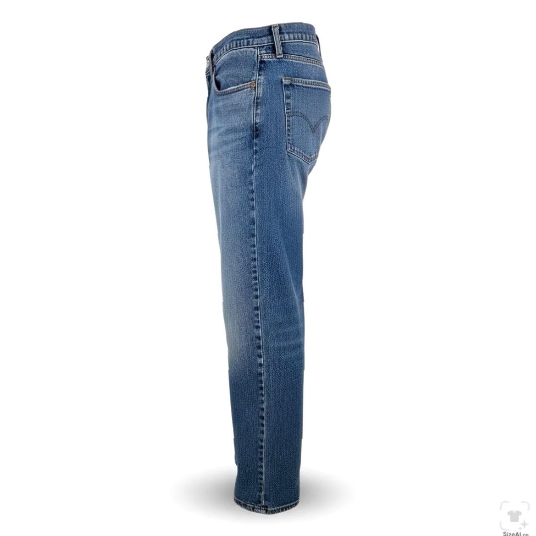 Levi's Levi's 501 Jeans Mens 34x32 Blue Medium Wash Straight Button Fly Denim Stretch Distressed Pocket 5-Pocket Regular Size US 34 / EU 50 - 3 Thumbnail