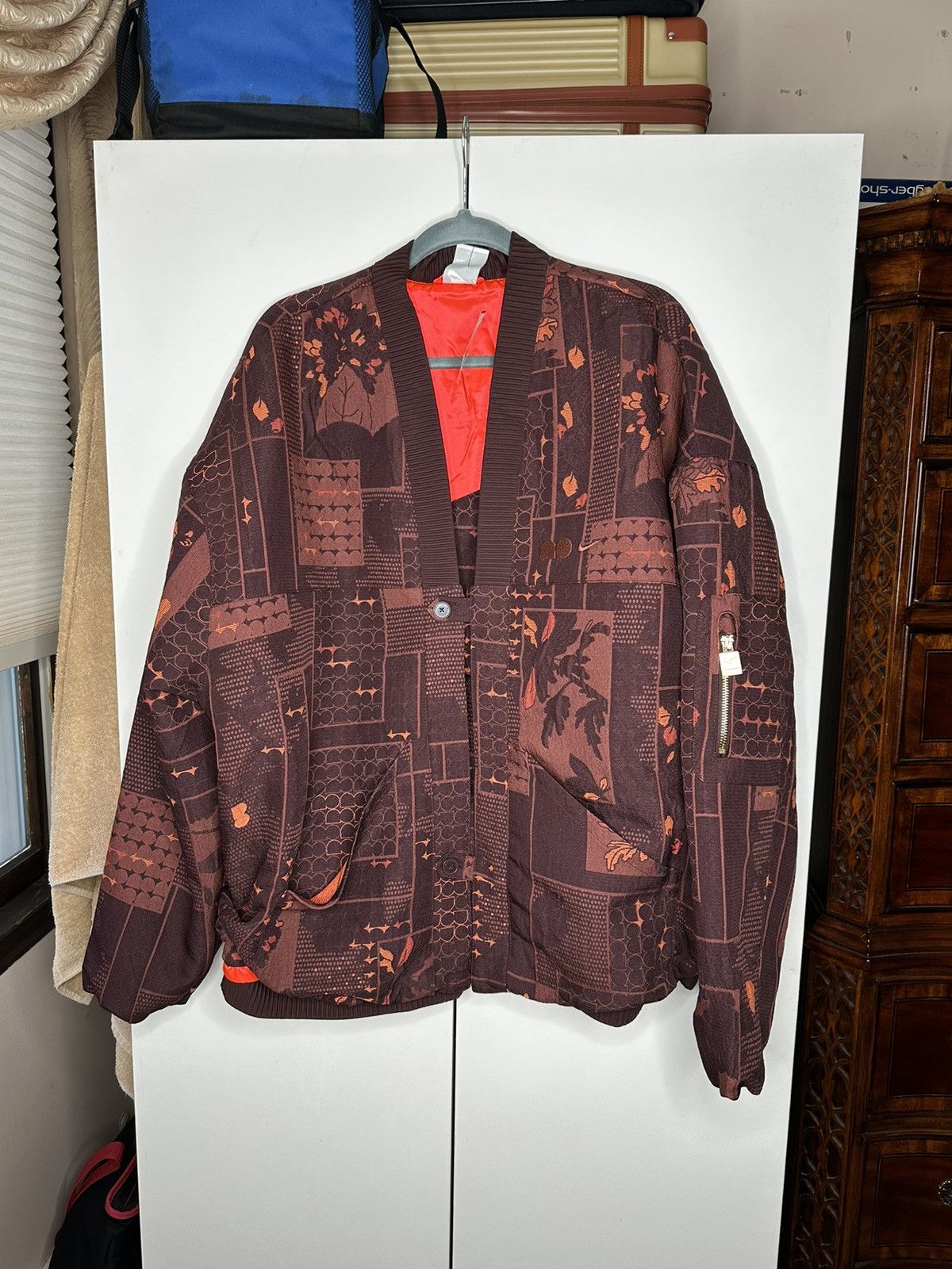 Nike Nike Naomi Osaka Jacquard Button Jacket Burgundy Sz XL Size XL / US 12-14 / IT 48-50 - 1 Thumbnail