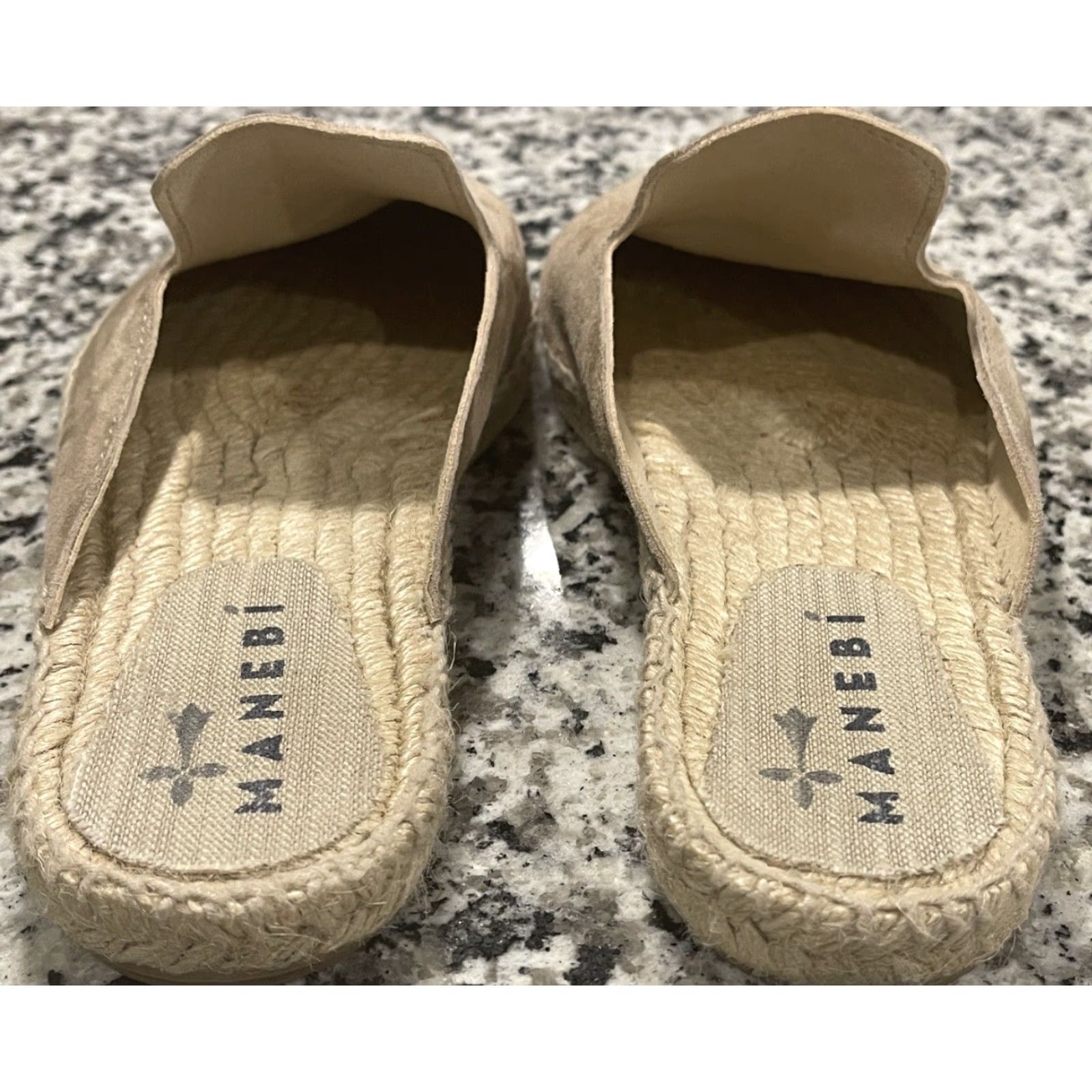 Manebi VINTAGE Manebi Hamptons Mules Women’s 8 Sz EU 39 US 8 Taupe Suede Beige Slip On Bohemian Beach Casual Travel Flat Size US 8 / IT 38 - 7 Thumbnail
