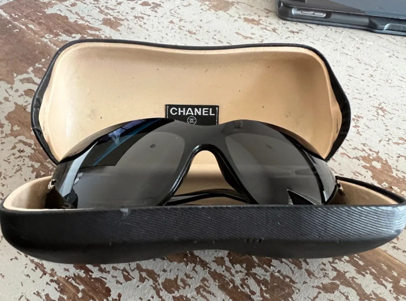 Chanel × Vintage CHANEL Sunglasses 5065 Mask Visor Rimless Ski Shield 4033 Size ONE SIZE - 3 Thumbnail