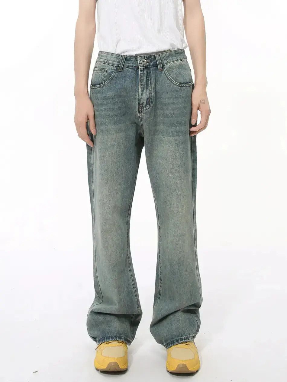 Japanese Brand Retro loose casual micro flared jeans Size US 32 / EU 48 - 1 Thumbnail