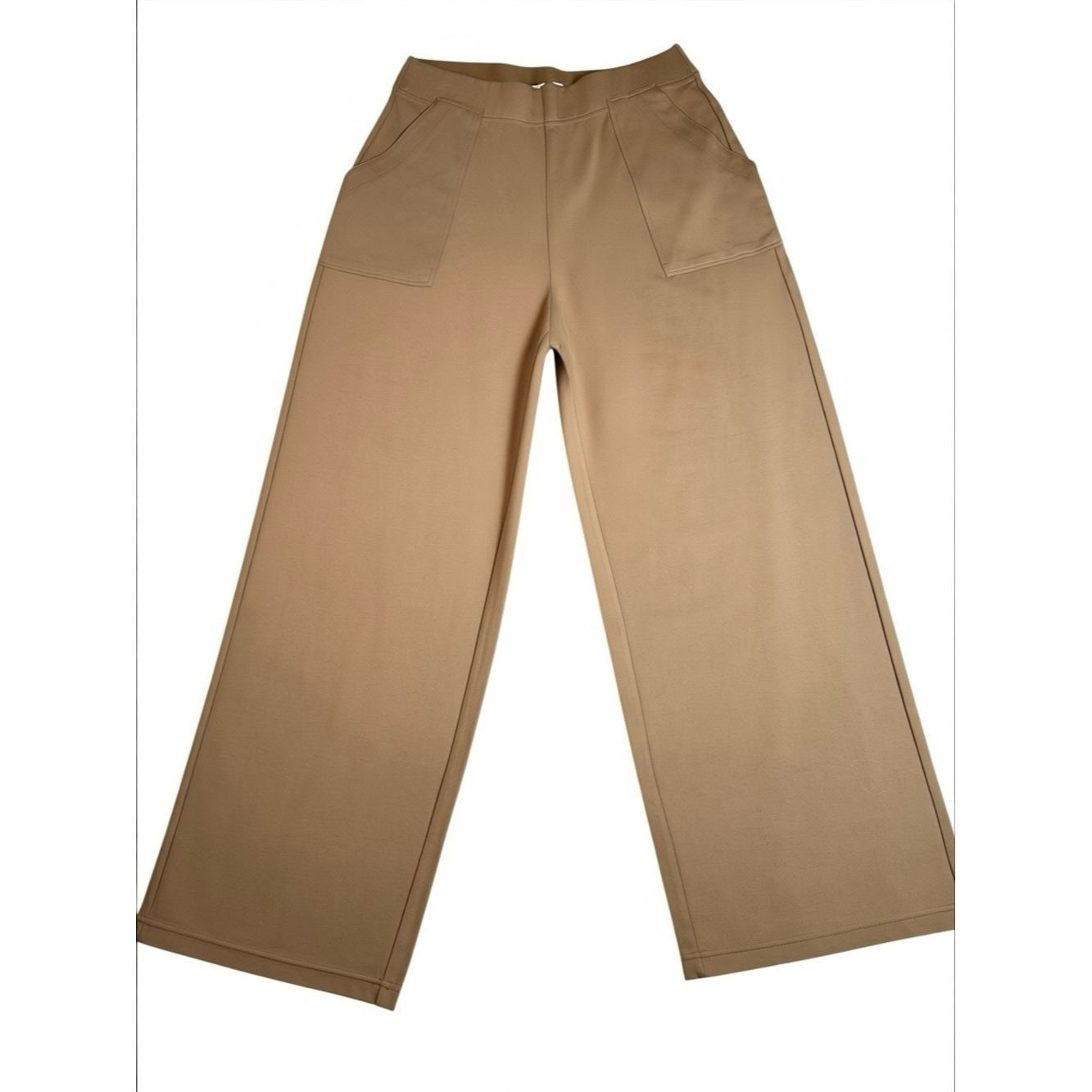 Other New Max Studio Twill Easy Wide Leg Tan Trousers Size XL Size 38" / US 16 / IT 52 - 2 Thumbnail