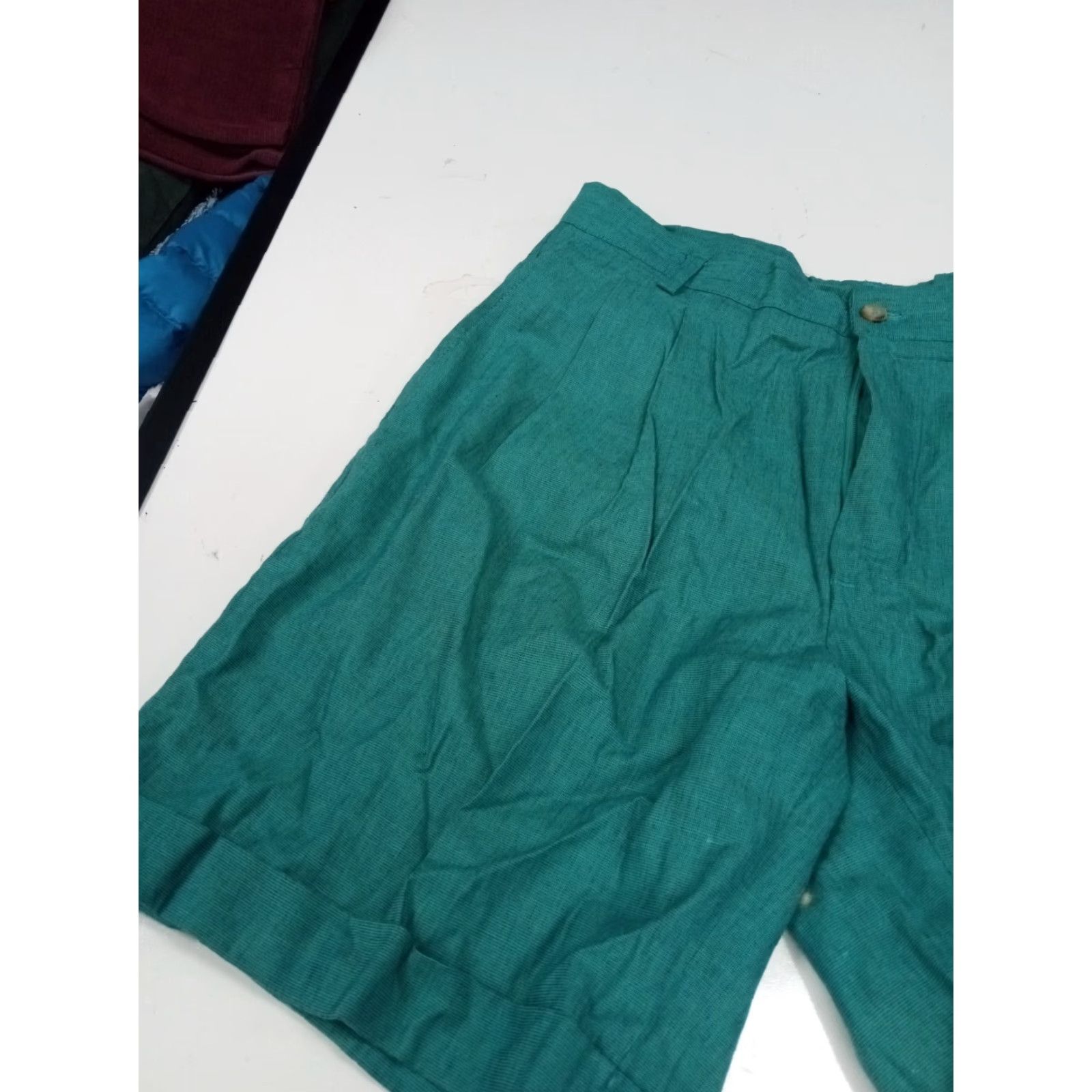 Alexander Julian Alexander Julian Shorts Bermuda Mens 32" Green Cotton Blend Flat Front Inseam 8" Pockets Casual Travel Size US 32 / EU 48 - 2 Thumbnail