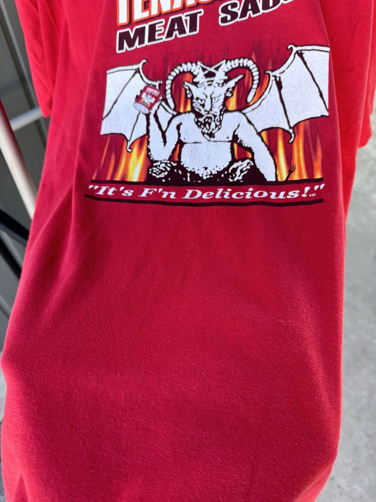 Band Tees × Vintage Vintage 2000s Tenacious D Meat Sauce T Shirt Devil Y2K Size US XL / EU 56 / 4 - 7 Thumbnail