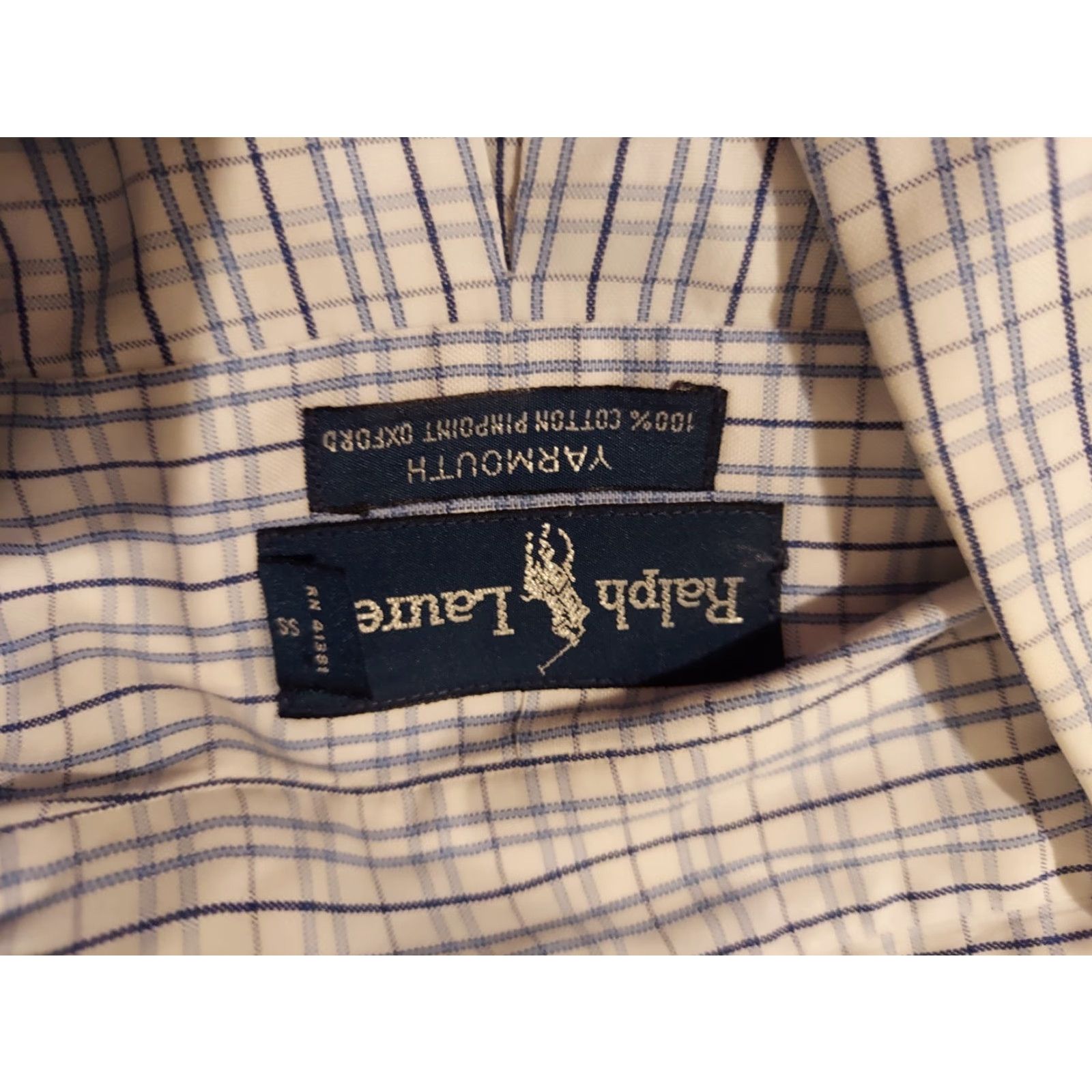 Polo Ralph Lauren Polo Ralph Lauren Dress Shirt Men's 17 34 35 Blue White Cotton Button Collar Classic Size 46R - 5 Thumbnail