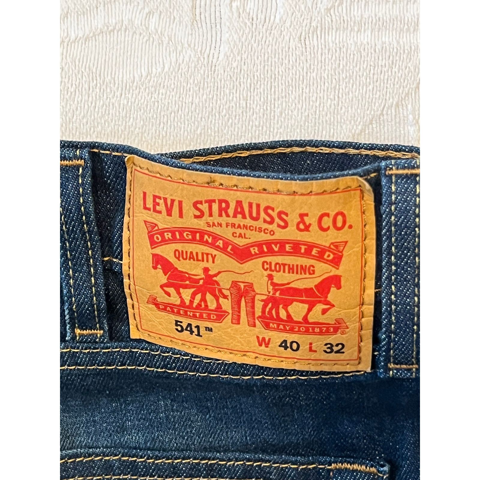 Levi's Levi's 541 Athletic Fit Straight Leg Jeans Blue Mens 40x32 Size US 40 / EU 56 - 3 Thumbnail