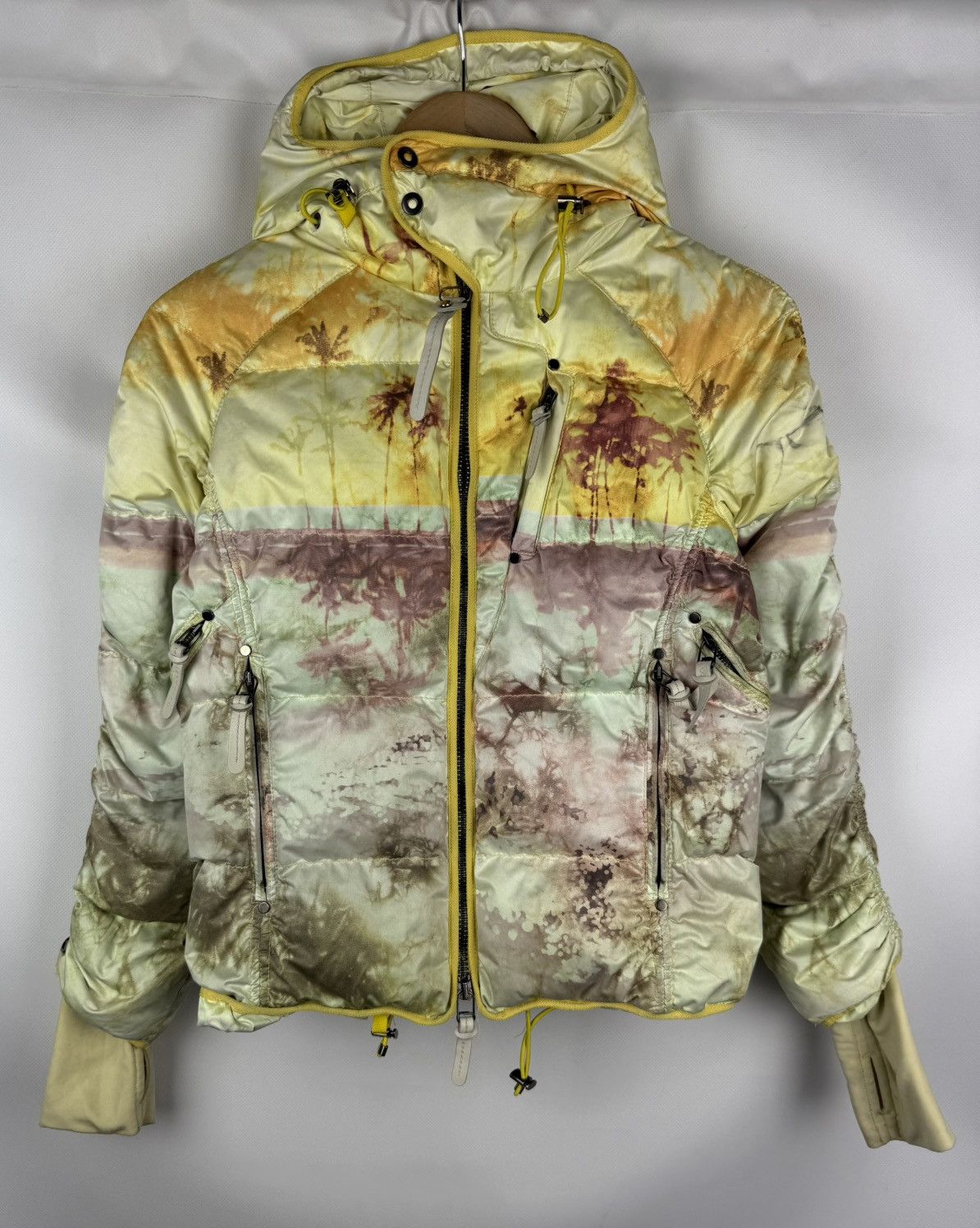 Japanese Brand KRU Ladies Hooded Down Puffer Patterned Ski Jacket Size XS Size XS / US 0-2 / IT 36-38 - 1 Thumbnail