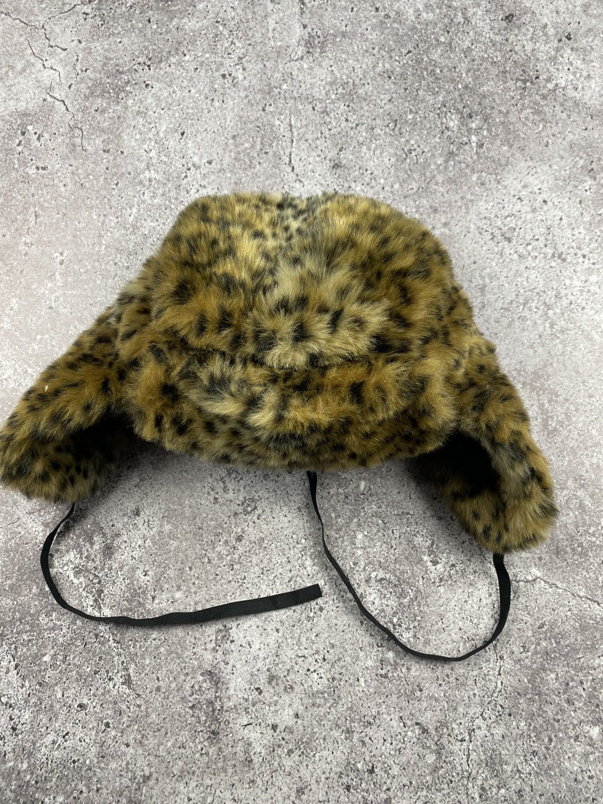 Hysteric Glamour × Japanese Brand Y2K Fur Fuzzy Leopard Mohair Cute Vintage Hat Ushanka Size ONE SIZE - 4 Thumbnail