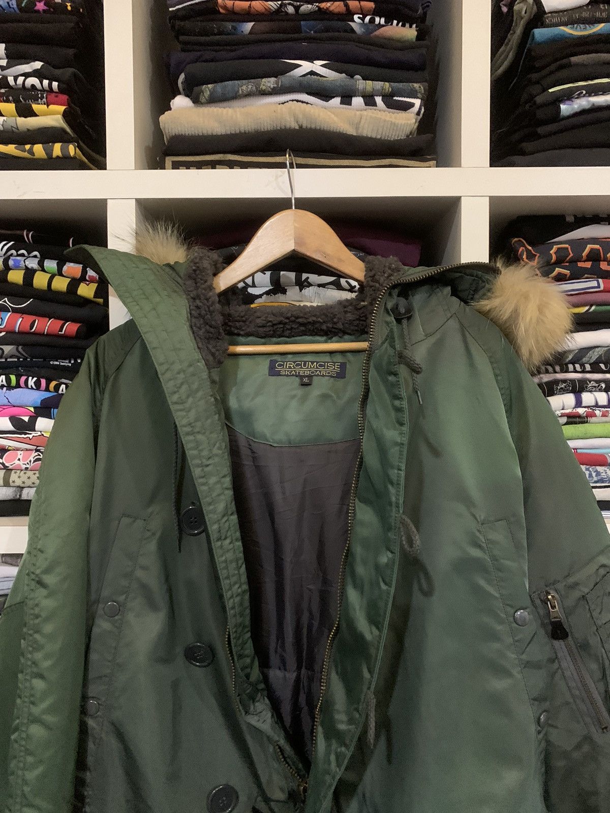 Japanese Brand Circumcise Skateboards Fur Hoodie Parka Size US XL / EU 56 / 4 - 16 Thumbnail
