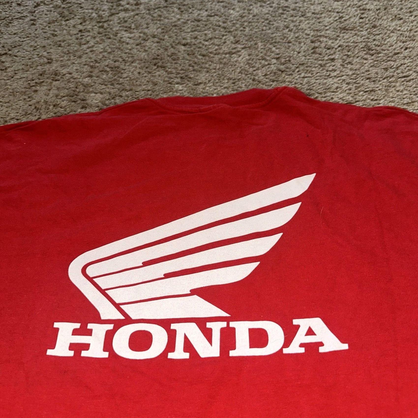Honda VINTAGE Honda Shirt Mens XL Motocross 90s Red Graphic Print Polo? Size US XL / EU 56 / 4 - 5 Thumbnail