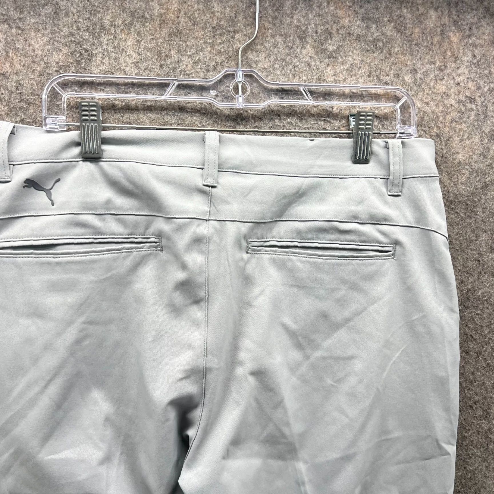 Puma VINTAGE Puma Pants Men 33x32 Gray Chino Pleated Knit Trousers Straight 33in Waist Adults Mens GlobaL Size US 33 - 5 Thumbnail