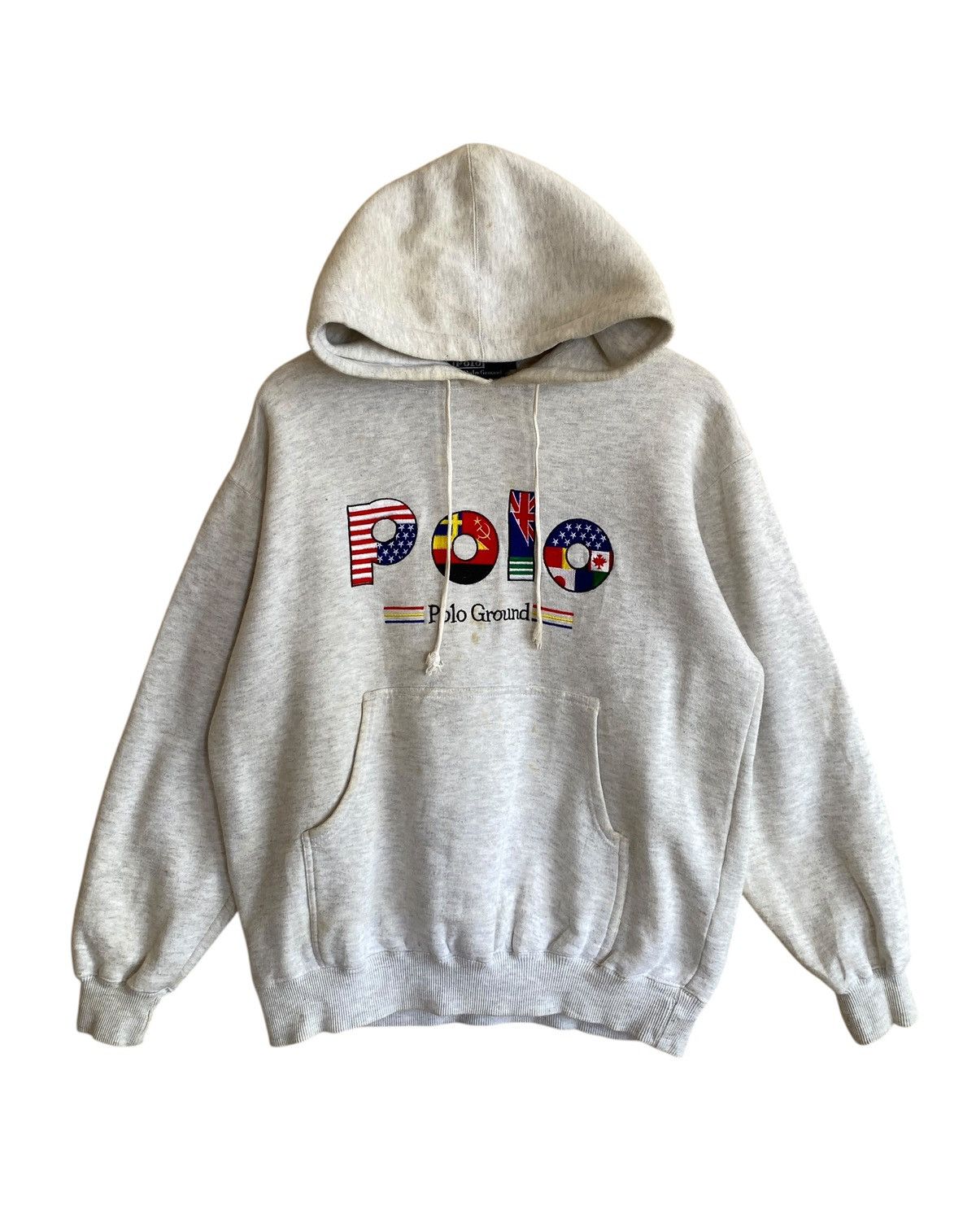 Polo Ralph Lauren Vintage Brand Polo Ground Spell Out Hoodie 1990s Size US L / EU 52-54 / 3 - 1 Thumbnail
