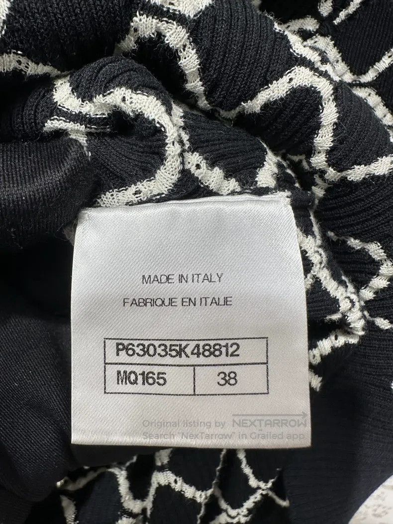 Chanel Chanel Black and white diamond knitted short sleeves Size XS / US 0-2 / IT 36-38 - 4 Thumbnail