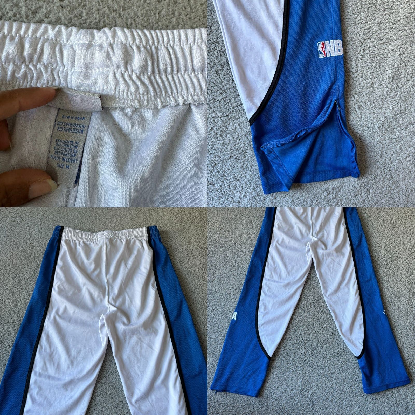 NBA NBA Pants Mens Medium Blue White Sweat Joggers Elevation Basketball Gym Athletic Size US 31 - 8 Thumbnail