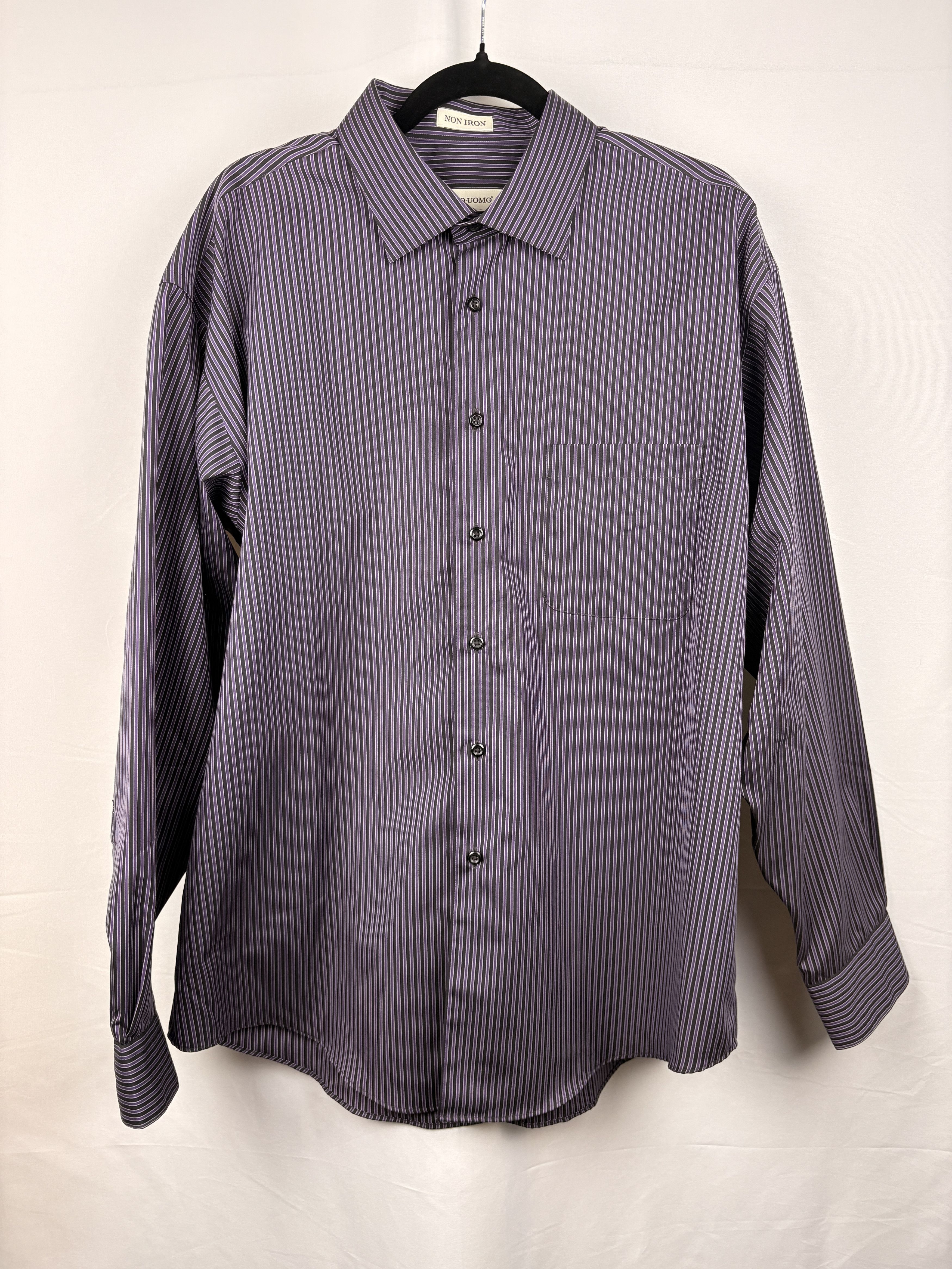 Pronto Uomo Pronto Uomo Purple/Black Striped Size US XL / EU 56 / 4 - 1 Thumbnail