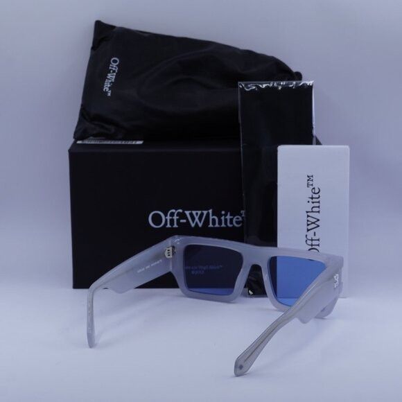 Off-White Off-White OERI149 CHESTER 0945 Sunglasses Grey Square Frame Size ONE SIZE - 10 Thumbnail