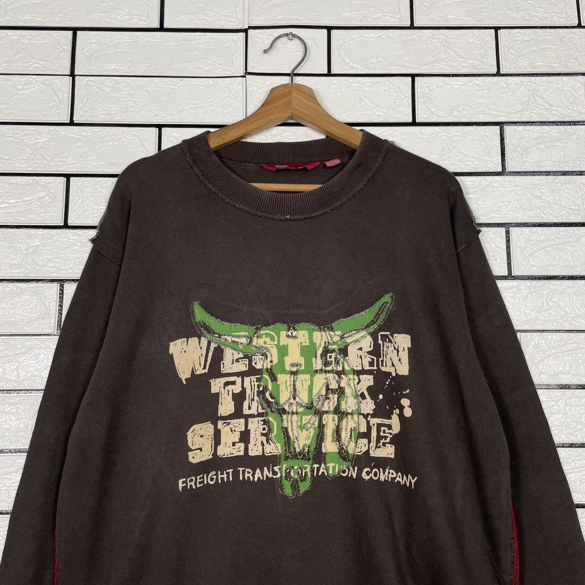 Zara Western Truck Service Crewneck Sweatshirt Size US L / EU 52-54 / 3 - 2 Thumbnail