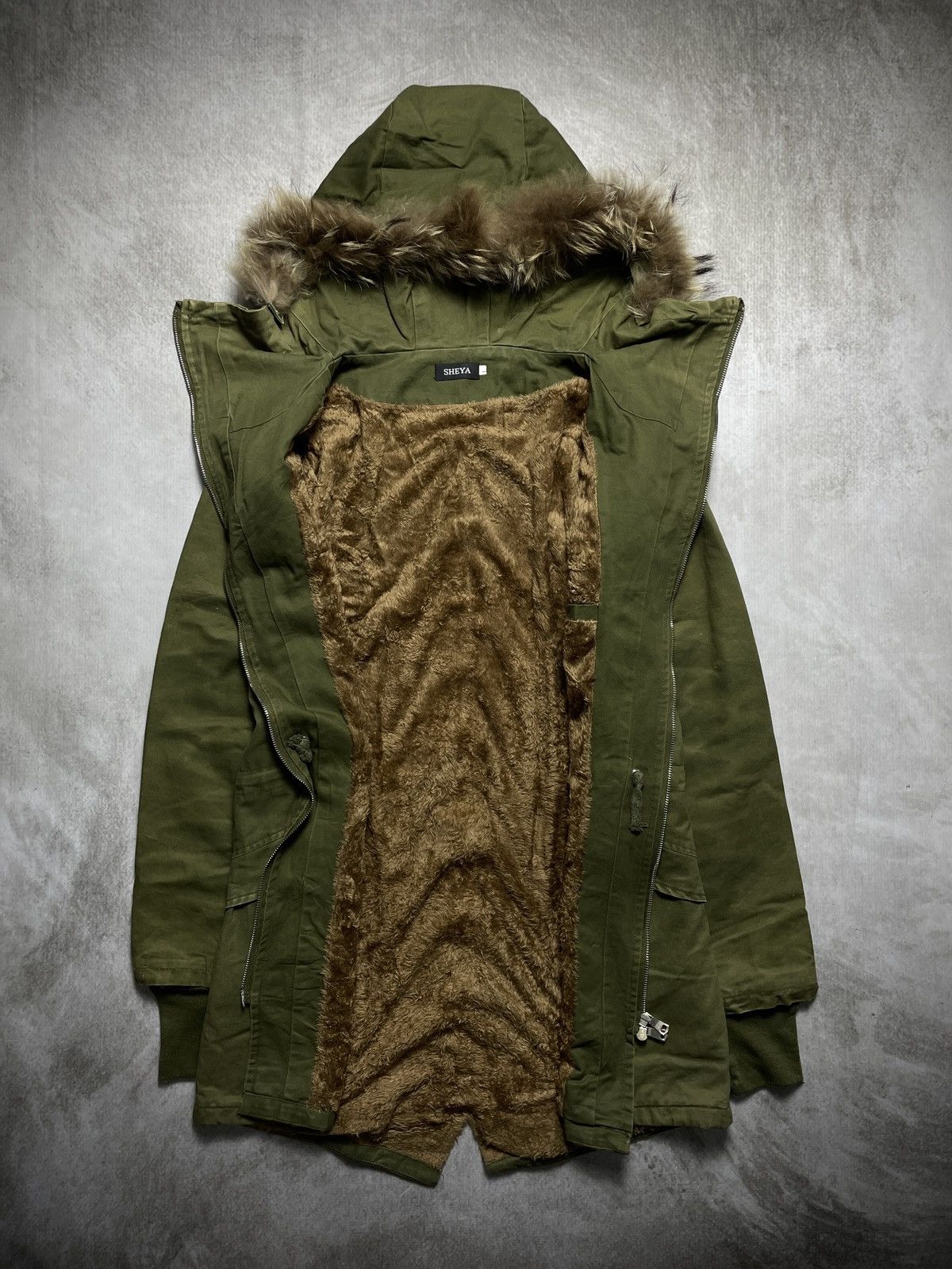 If Six Was Nine 2000’s SHEYA - Apocalypse Style Fur Parka Jacket Size US L / EU 52-54 / 3 - 4 Thumbnail