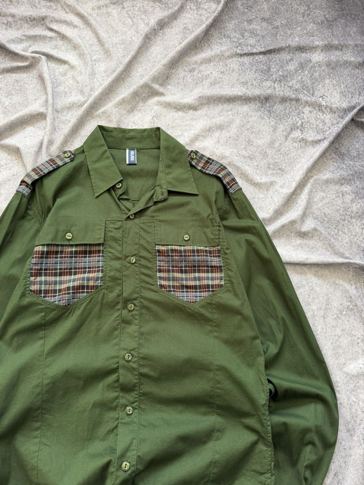 Jean Paul Gaultier 00S Jean Paul Gaultier Green Military Style Shirt Jacket Size US M / EU 48-50 / 2 - 4 Thumbnail