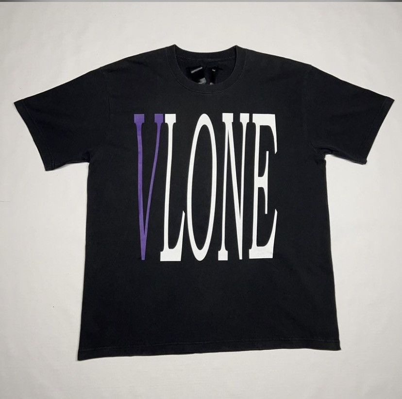 Vlone Vlone OG 2017 Staple V Logo Tee Shirt Purple Black ASAP | Grailed