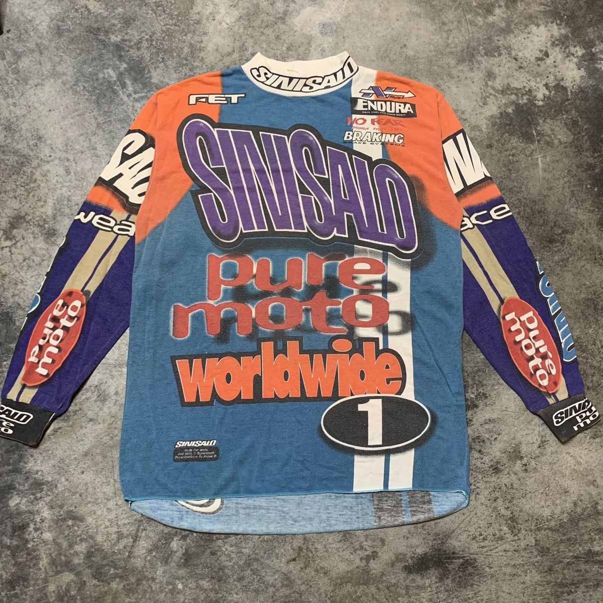 Other Vintate y2k SINISALO MOTO Long Sleeve T-Shirt Size US L / EU 52-54 / 3 - 1 Thumbnail