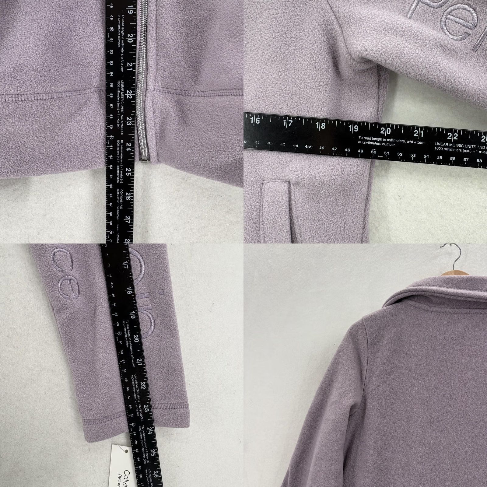 Calvin Klein Calvin Klein Performance Jacket Womens Large Purple Fleece Full Zip Logo Active Jacket Size L / US 10 / IT 46 - 8 Thumbnail