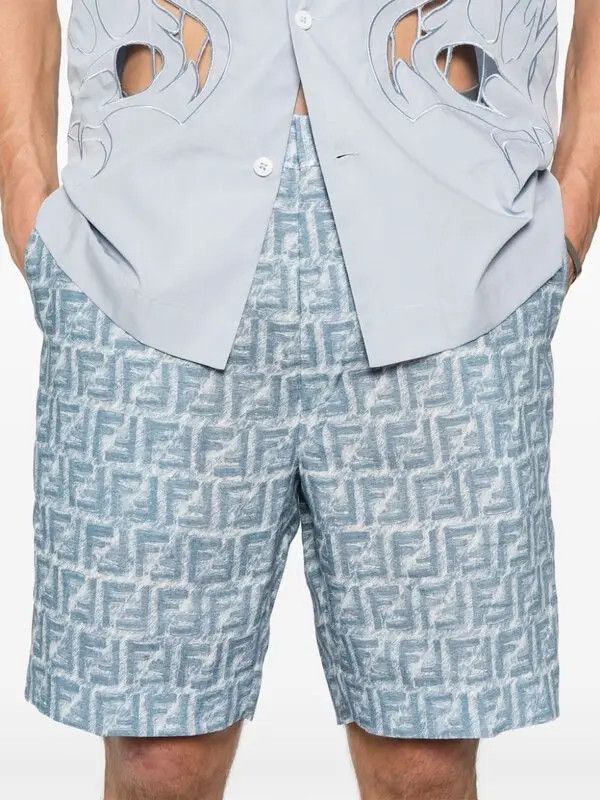 Fendi o1s1wg110525 Shorts in Blue Size US 32 / EU 48 - 4 Thumbnail