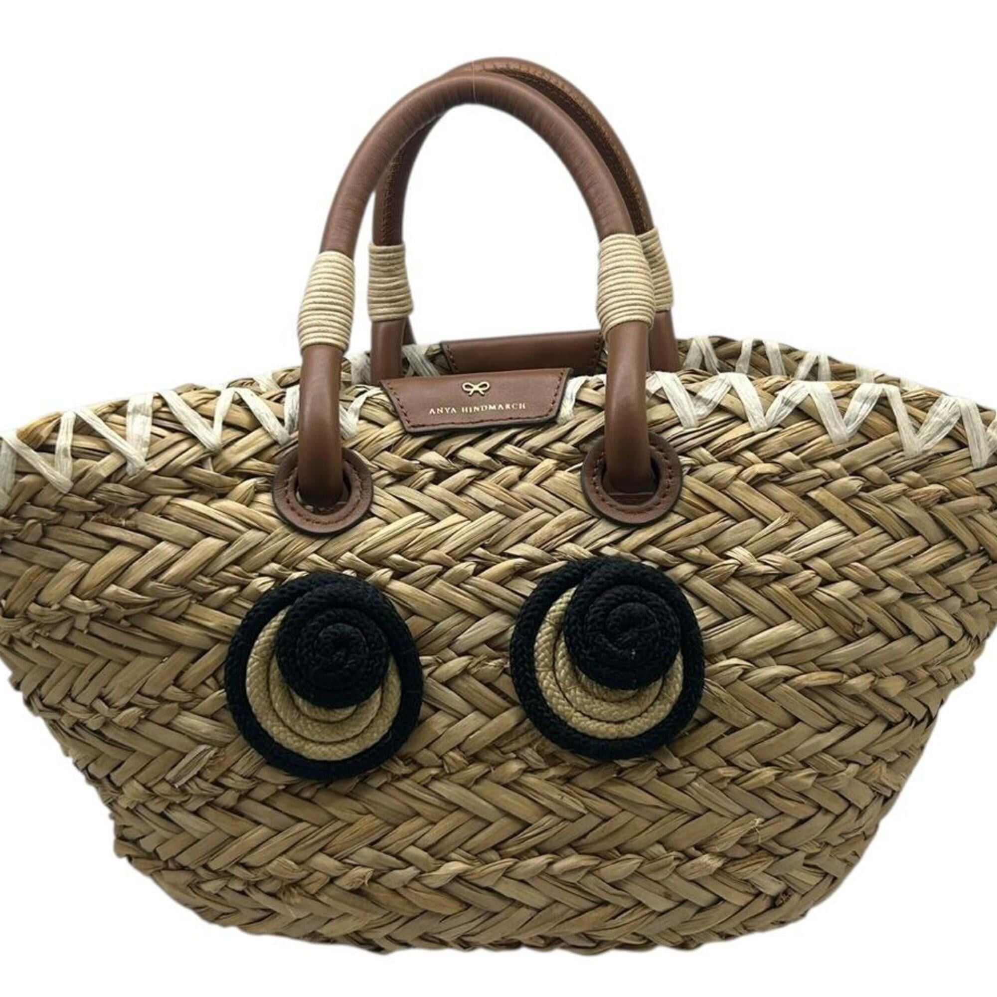 Anya Hindmarch ANYA HINDMARCH Small Basket Rope Eyes Raffia Handbag for Women Size ONE SIZE - 1 Thumbnail