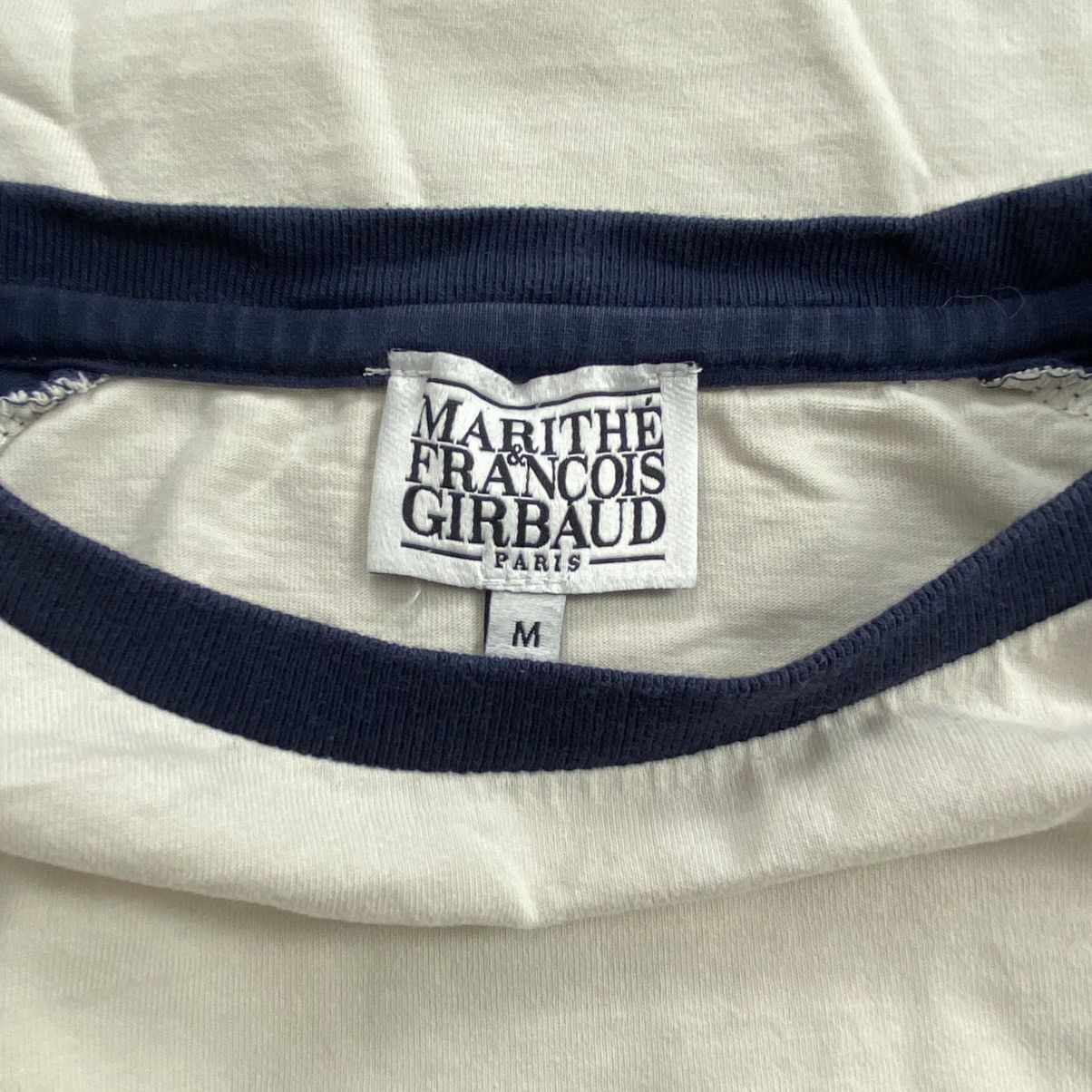 Marithe + Francois Girbaud Vintage Marithe Francois Girbaud Women Two Tone Cropped Tee Size M / US 6-8 / IT 42-44 - 3 Thumbnail