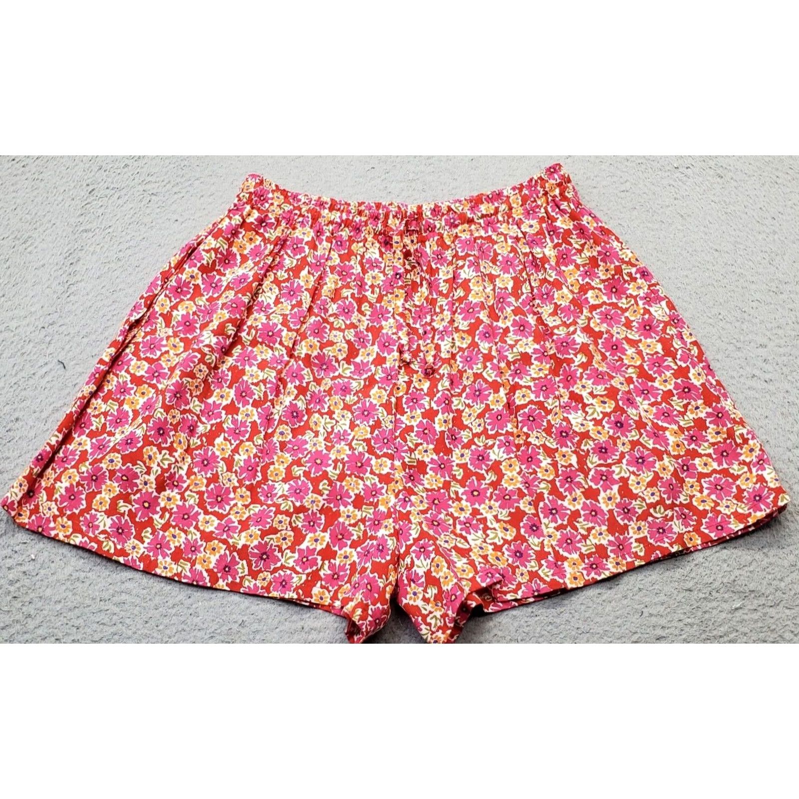 Vintage The Limited Shorts Women M Multi Floral High Waist Pleated Elastic Waist Pull On Size 32" / US 10 / IT 46 - 2 Thumbnail