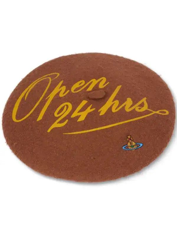 Vivienne Westwood o1f1d3z0226 Size: OS / Open 24 Hours Wool Beret Hat / Cap Size ONE SIZE - 1 Thumbnail