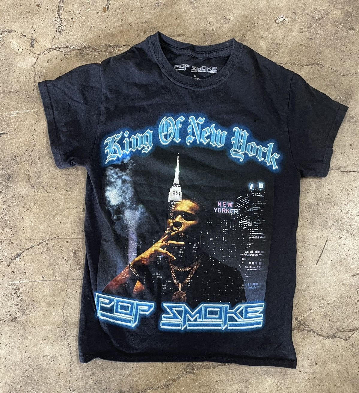 Rap Tees × Vintage Y2K/VTG POP SMOKE KING OF NEW YORK SHIRT Size S / US 4 / IT 40 - 1 Thumbnail