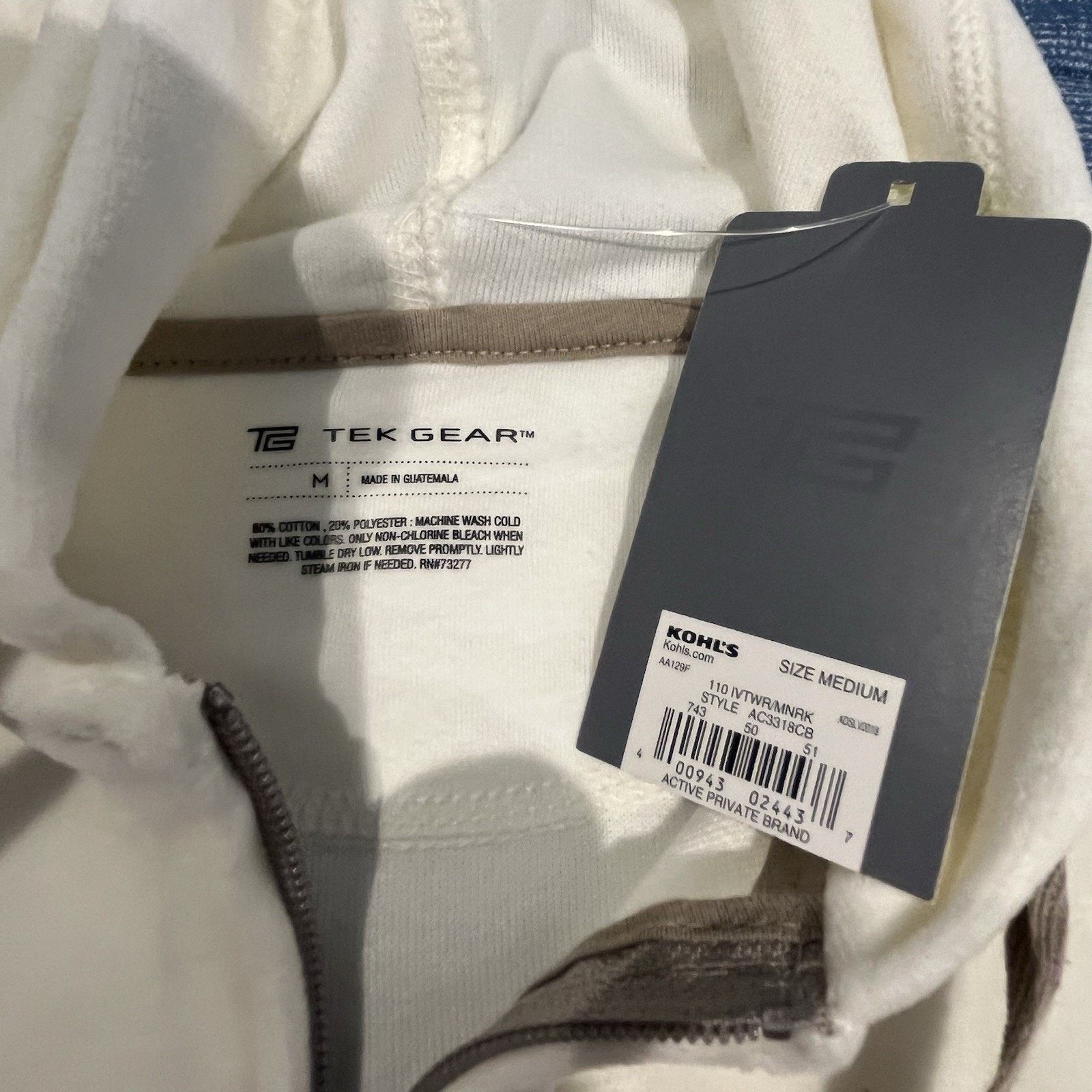 Tek Gear Tek Gear women's M full zip ivory fleece hoodie NWT Size M / US 6-8 / IT 42-44 - 7 Thumbnail