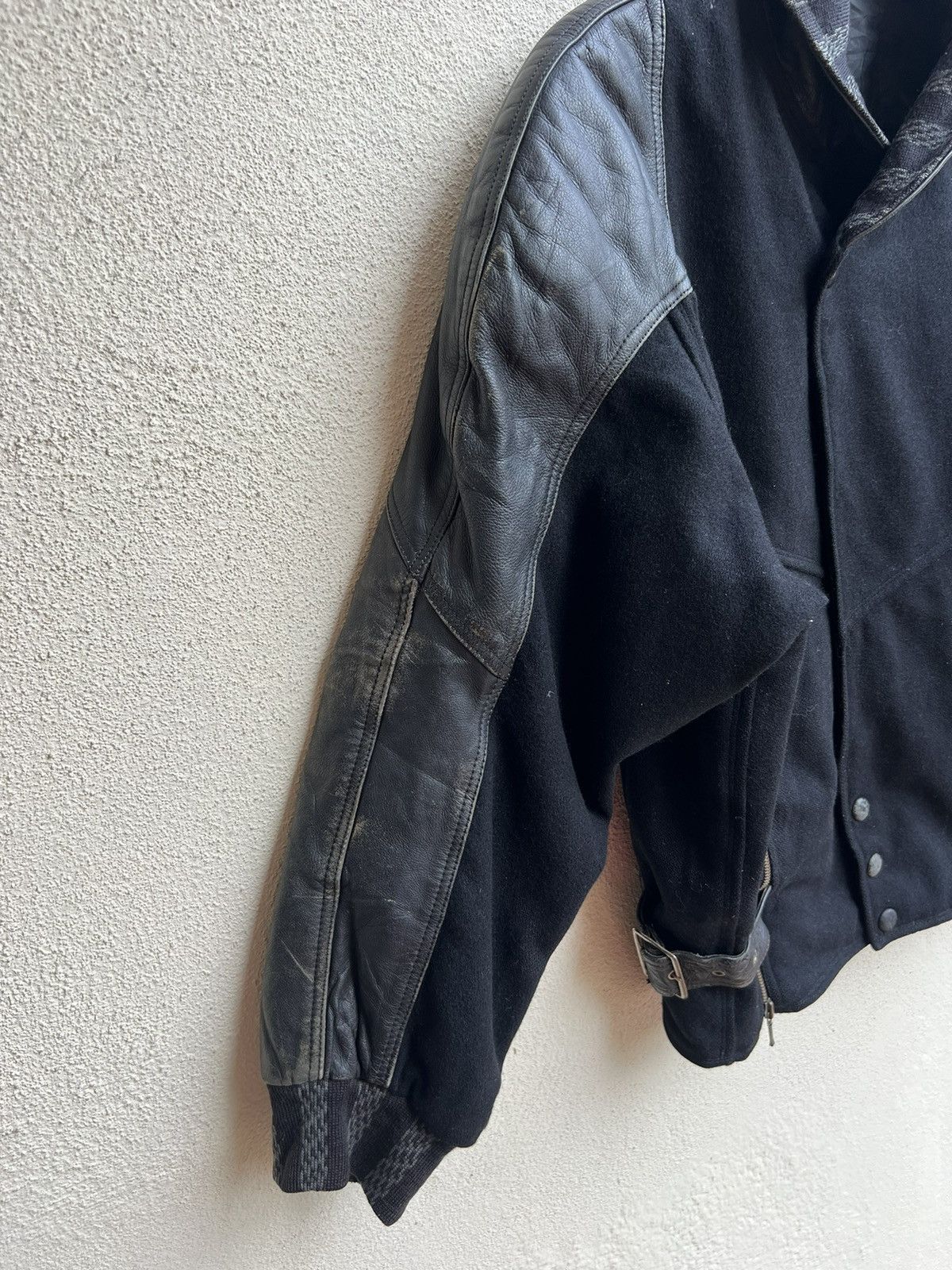 Leather Vintage Arrston Volaju Japan Distress Hybrid Leather Jacket Size US M / EU 48-50 / 2 - 9 Thumbnail